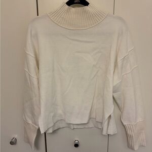 Maeve Off-White Turtleneck Sweater